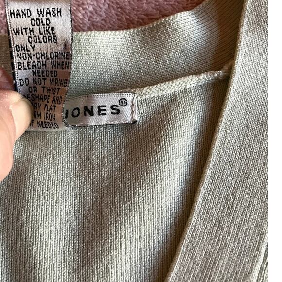 Jillian Jones Pale Mint Colored Silk Blend Sweater Vest NWT size XL-Runs Small - Picture 6 of 6